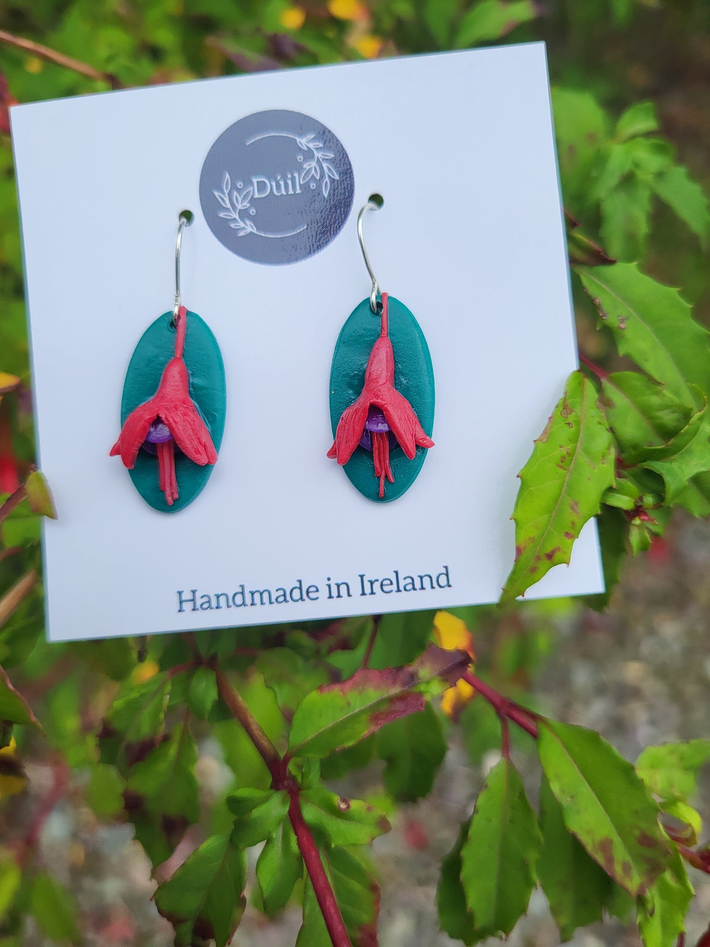 Fuchsia Oval Earrings