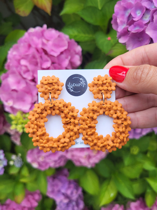 Orange Petal Pop Earrings