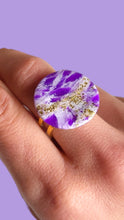 Load image into Gallery viewer, Purple adjustable statement ring | Dúil Jewellery - Dúil
