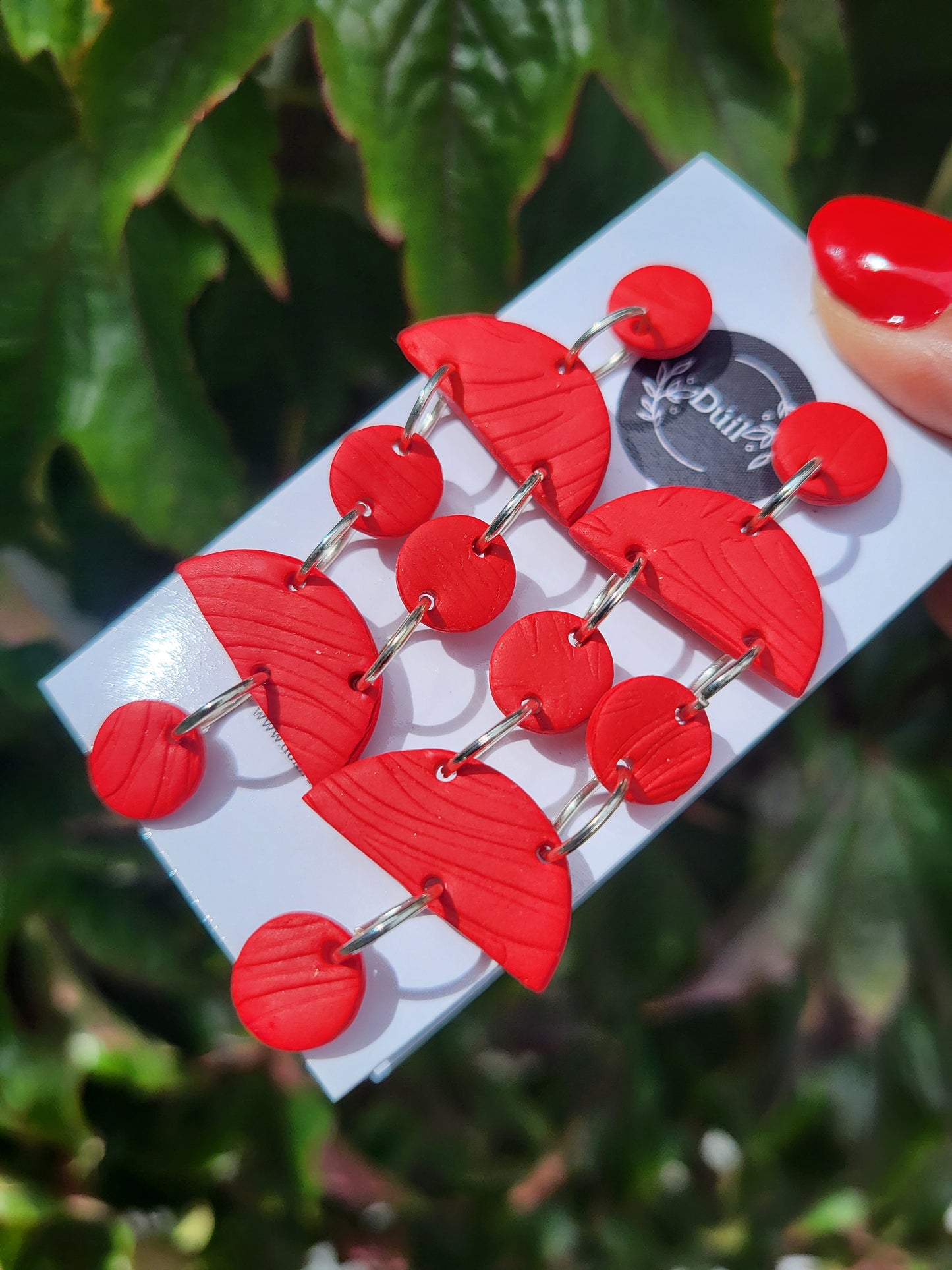 Red Statement Earrings
