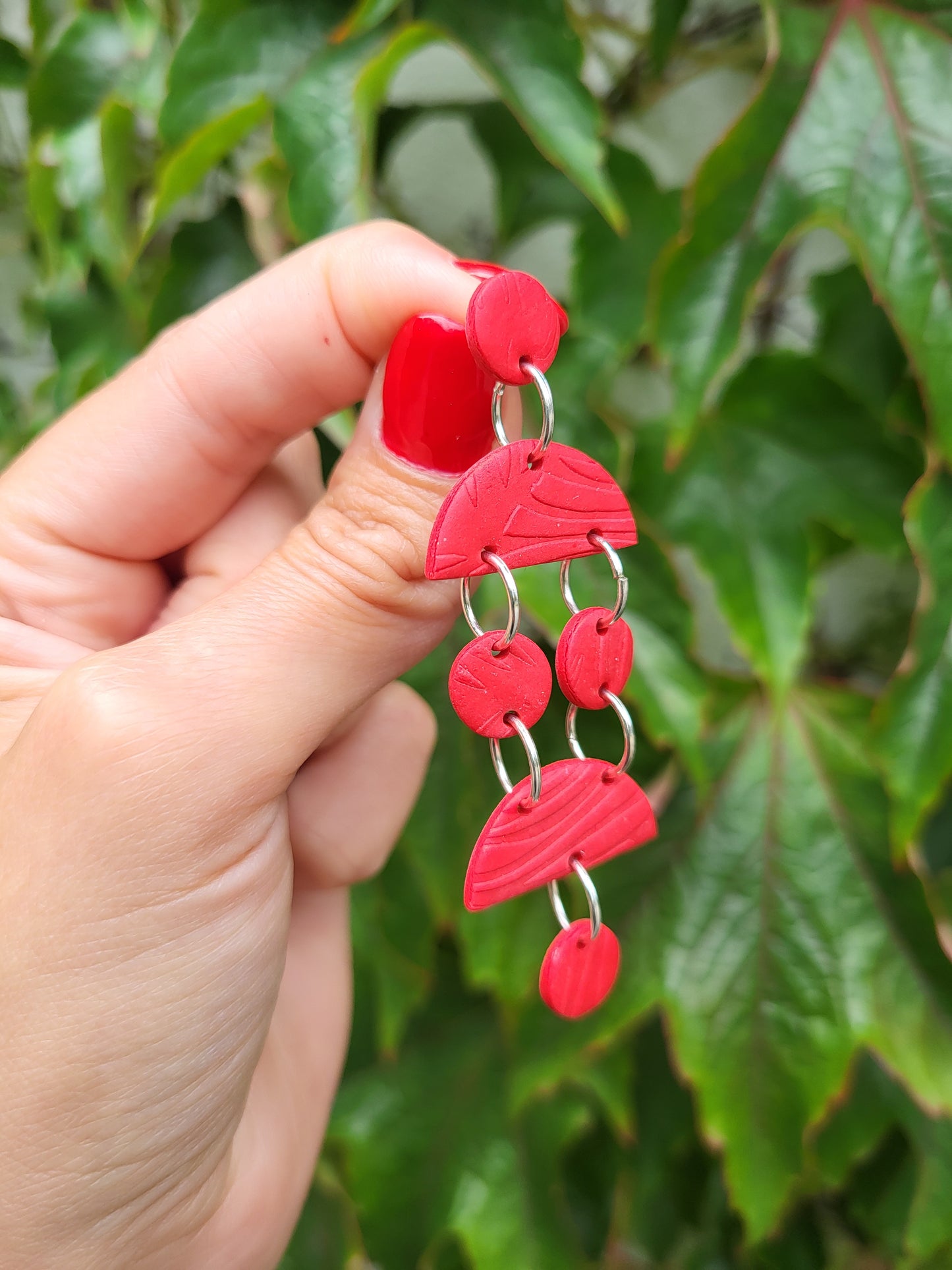 Red Statement Earrings
