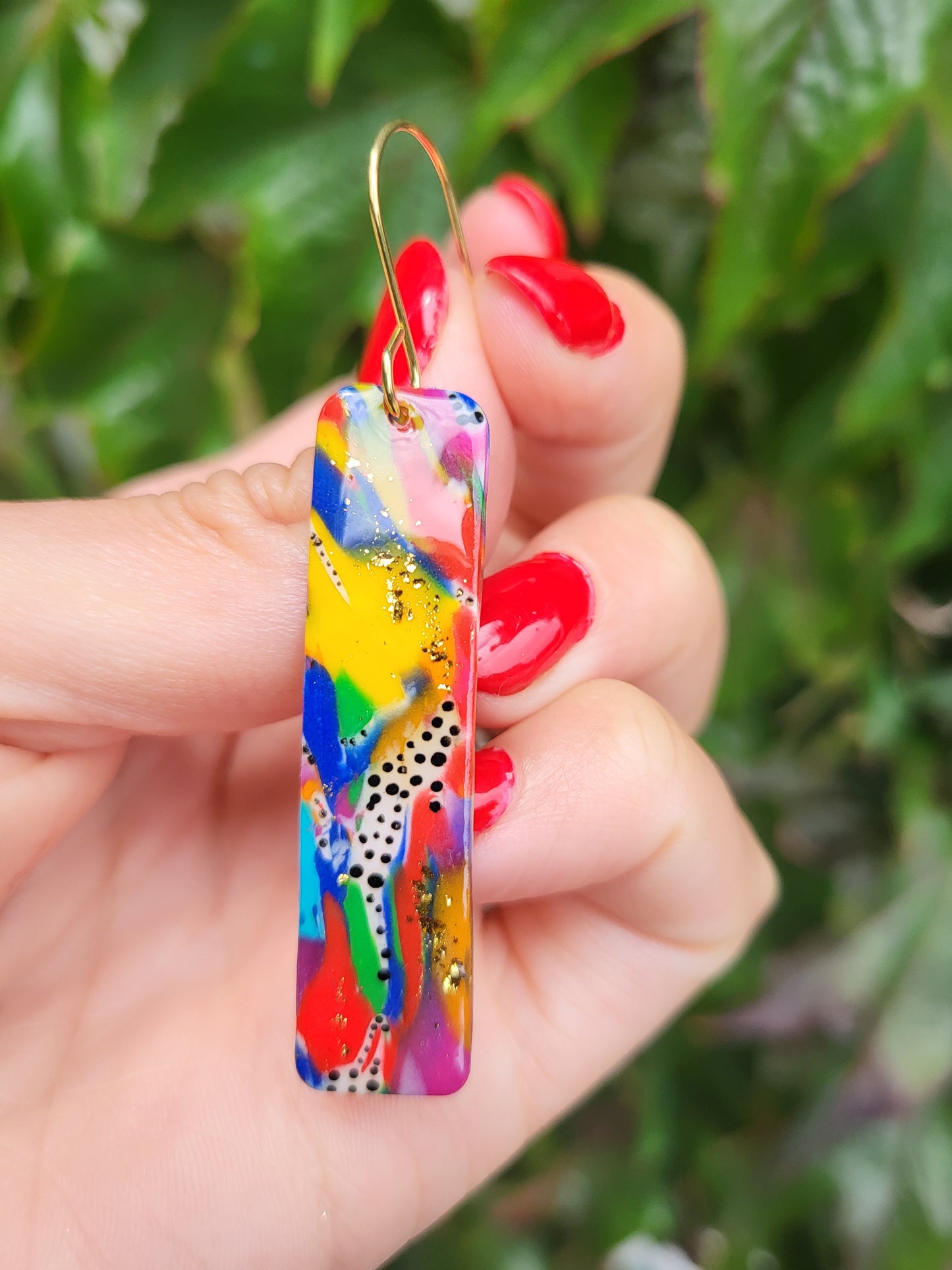 Colour POP Rectangle Dangle Earrings