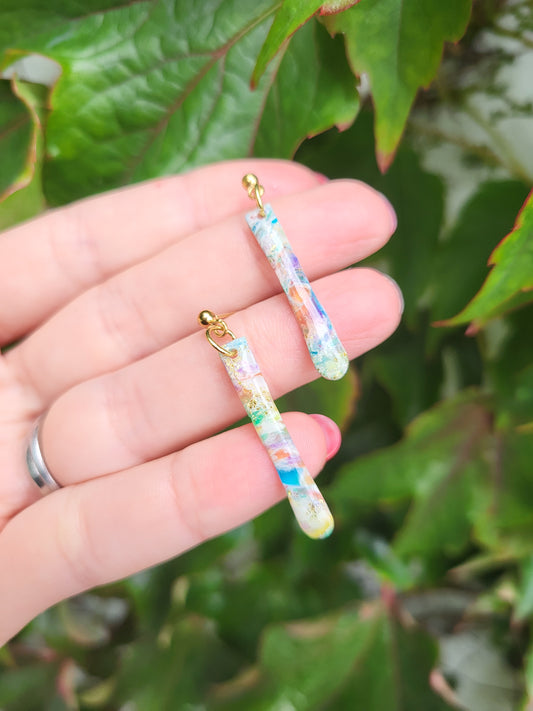 Colourburst drop earrings