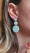 Load and play video in Gallery viewer, Powder blue Dangle Earrings
