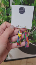 Load and play video in Gallery viewer, Colour POP Rectangle Dangle Earrings
