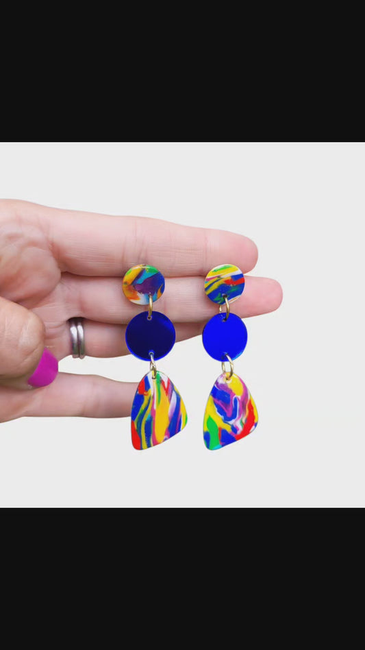 Colourful Modern Dangle Earrings