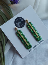 Load image into Gallery viewer, Dúil Green Sparkle earrings - Dúil
