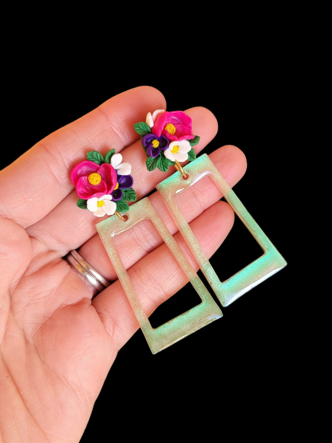 Flower earrings | Irish Jewellery | Dúil Jewellery 