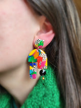 Load image into Gallery viewer, Colourful Abstract Statement Earrings 
