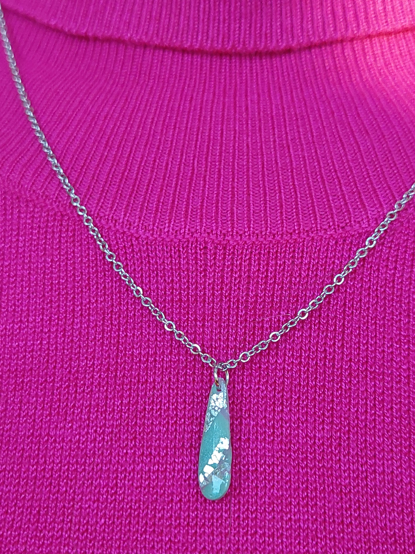 Dúil Sage & silver necklace - Dúil