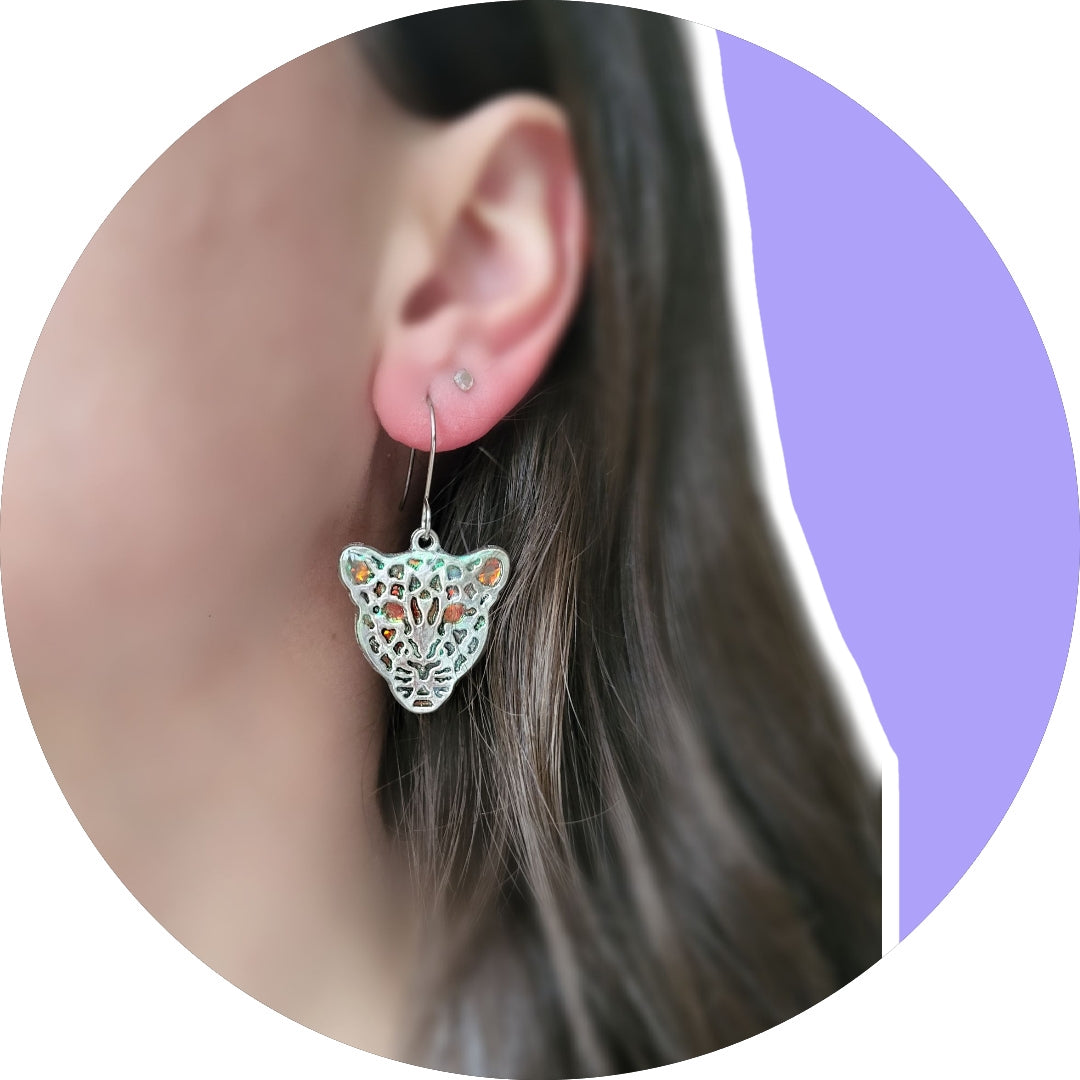Dúil Holographic Leopard Earrings