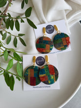 Load image into Gallery viewer, Dúil &quot;Building with colour&quot; statement circle dangling earrings - Dúil
