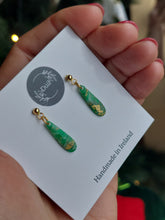 Load image into Gallery viewer, Dúil Green mini drop dangles - Dúil
