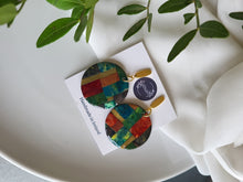 Load image into Gallery viewer, Dúil &quot;Building with colour&quot; statement circle dangling earrings - Dúil
