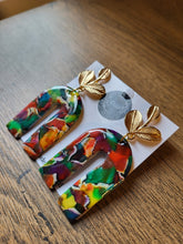 Load image into Gallery viewer, Dúil Abstract Arch Dangle Earrings - Dúil
