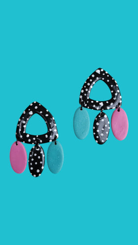 Polka dot party earrings - Dúil