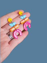 Load image into Gallery viewer, Aifric Pink Dangle Earrings - Dúil
