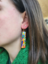 Load image into Gallery viewer, Colour POP Rectangle Dangle Earrings - Dúil
