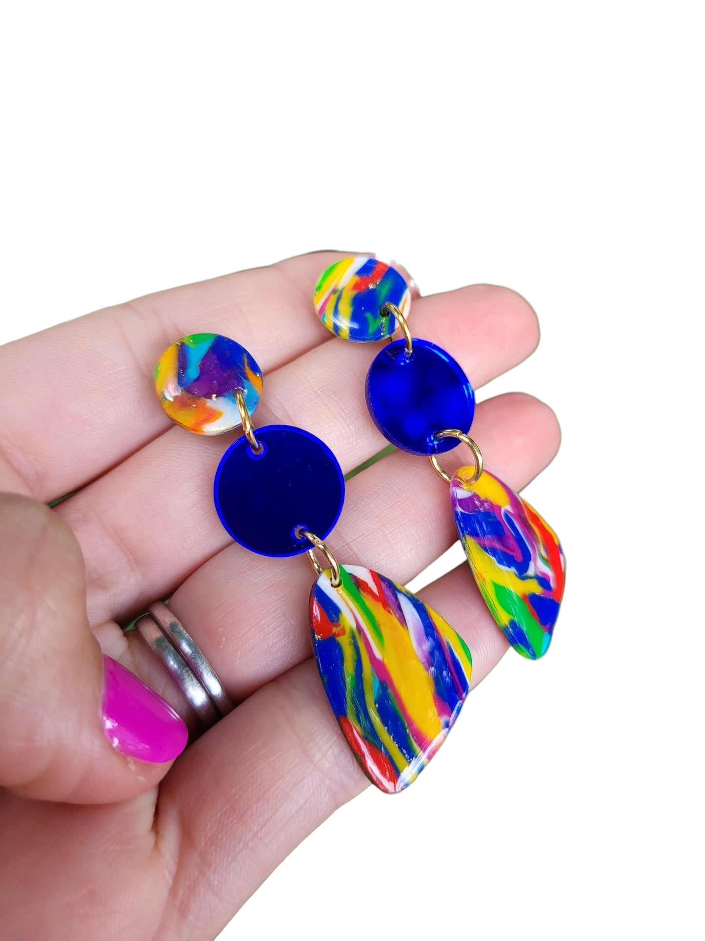 Colourful Modern Dangle Earrings
