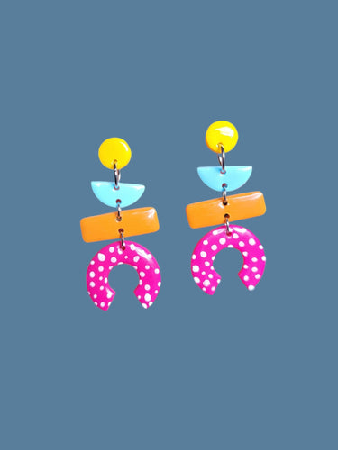 Aifric Pink Dangle Earrings - Dúil