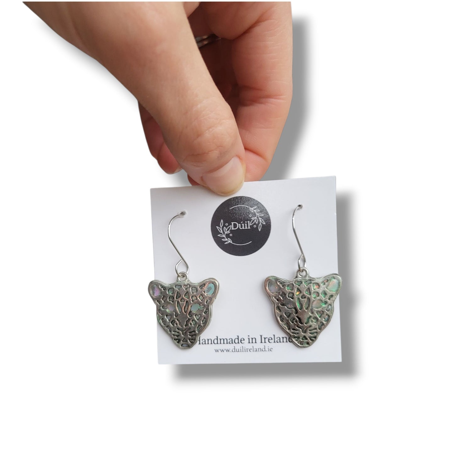 Dúil Holographic Leopard Earrings