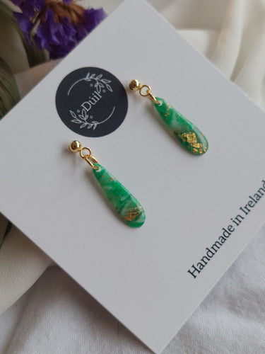 Dúil Green mini drop dangles - Dúil