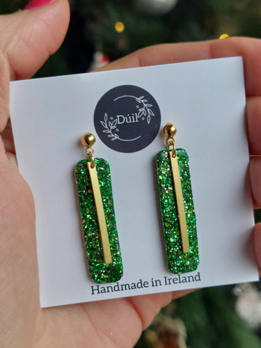 Dúil Green Sparkle earrings - Dúil