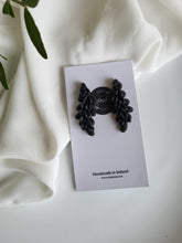 Load image into Gallery viewer, Dúil - Black fleur statement stud earrings - Dúil
