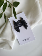 Load image into Gallery viewer, Dúil - Black fleur statement stud earrings - Dúil
