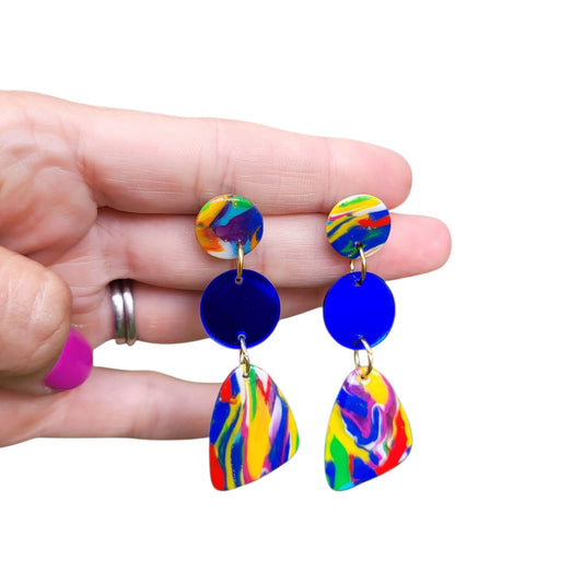 Colourful Modern Dangle Earrings