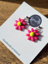Load image into Gallery viewer, Neon Dainty Daisy Dangle Earrings - Dúil
