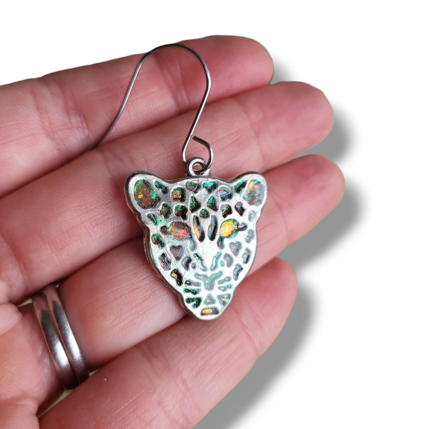 Dúil Holographic Leopard Earrings