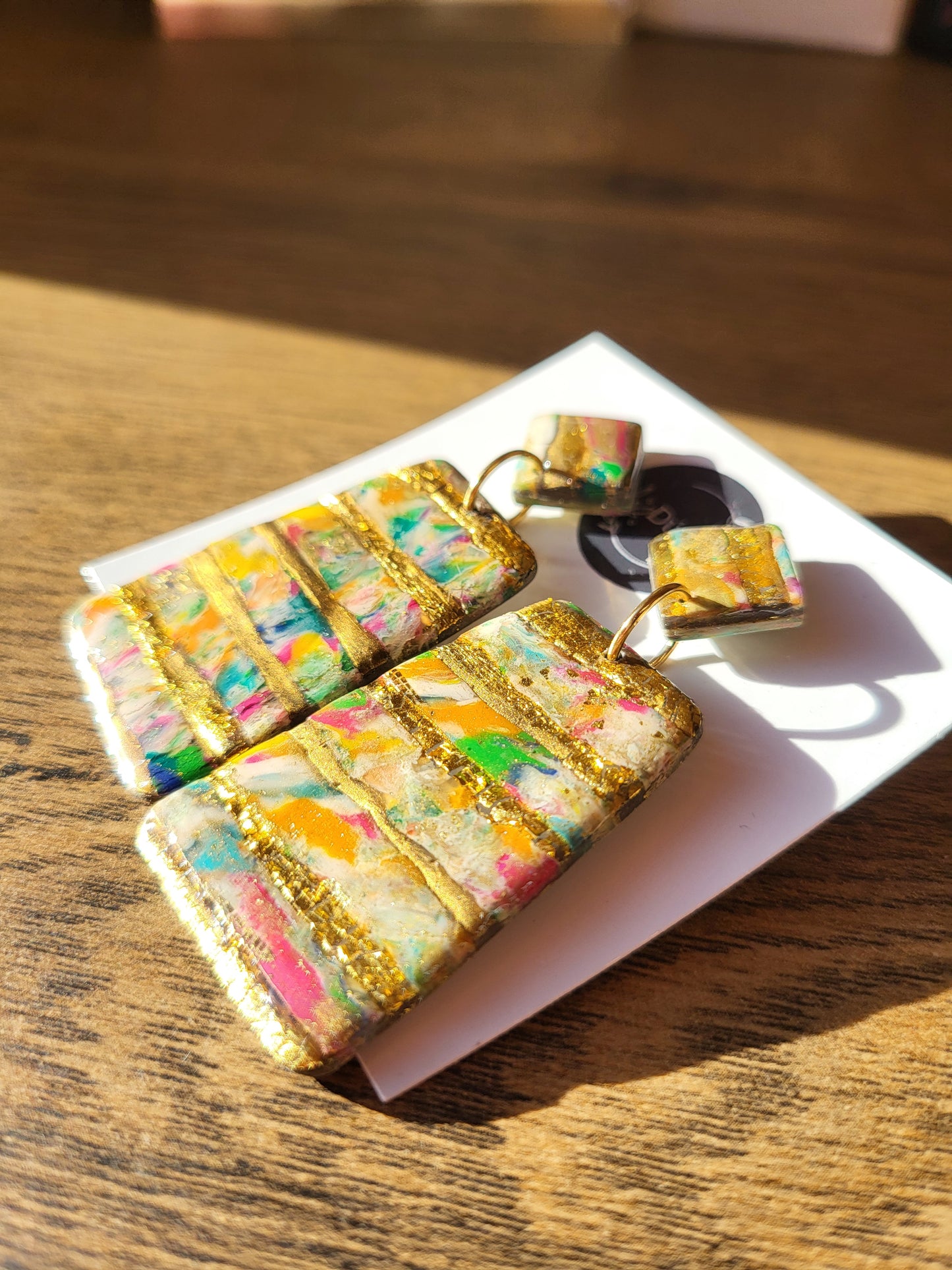 Vibrant Mosaic Statement Earrings