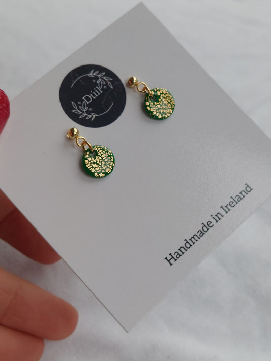 Dúil Gold & Green mini dangles - Dúil