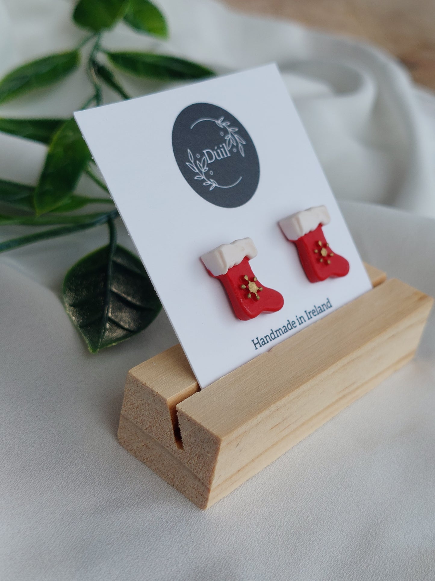 Dúil Christmas Stocking Stud Earrings - Dúil