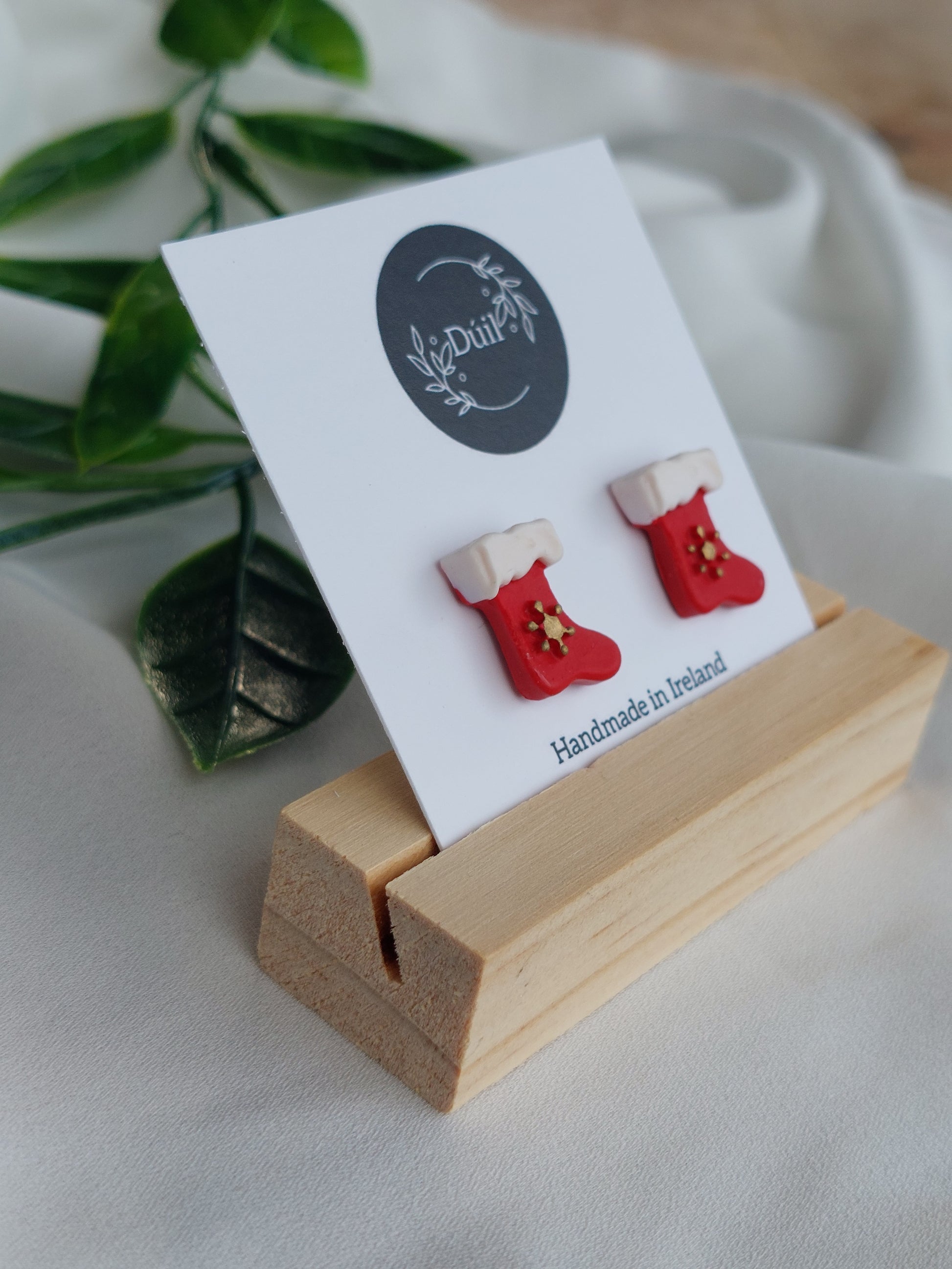 Dúil Christmas Stocking Stud Earrings - Dúil