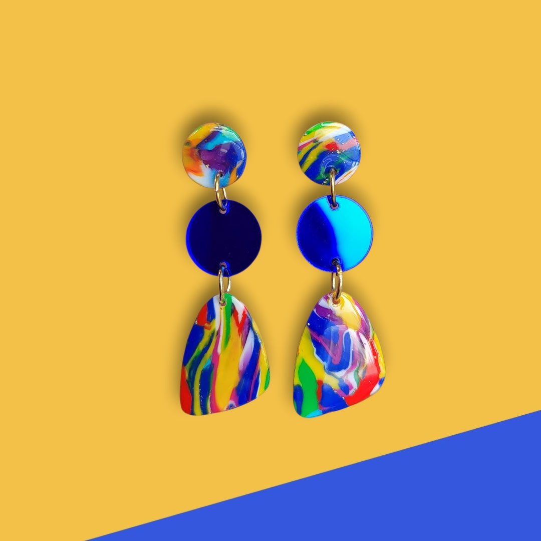 Colourful Modern Dangle Earrings