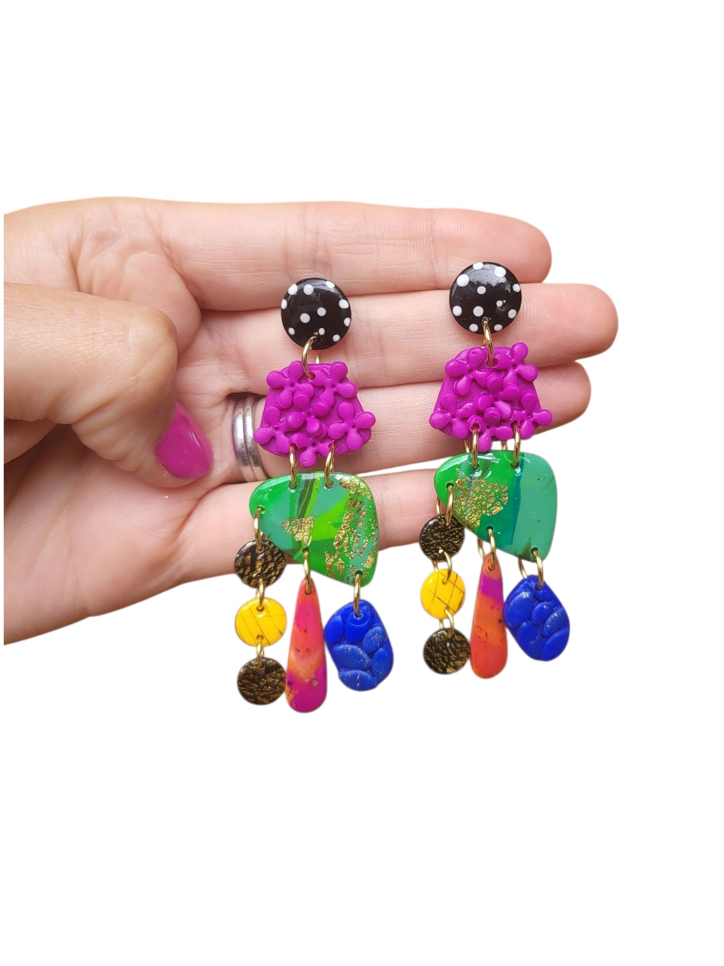 Carnival Bloom Dangle Earrings