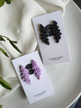Load image into Gallery viewer, Dúil - Black fleur statement stud earrings - Dúil
