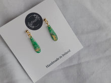 Load image into Gallery viewer, Dúil Green mini drop dangles - Dúil
