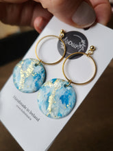 Load image into Gallery viewer, Nicole Blue Marble Dangle Earrings - Dúil
