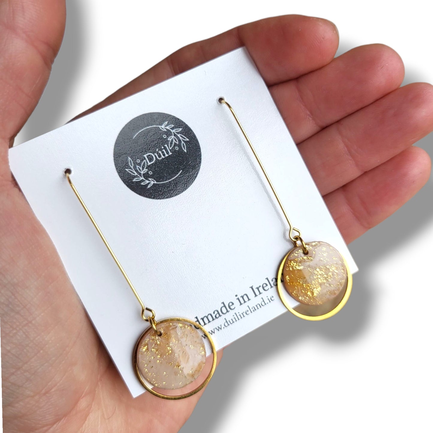 Dúil Grace and Gold Dangle Drop Earrings
