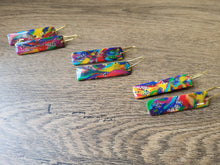 Load image into Gallery viewer, Colour POP Rectangle Dangle Earrings - Dúil
