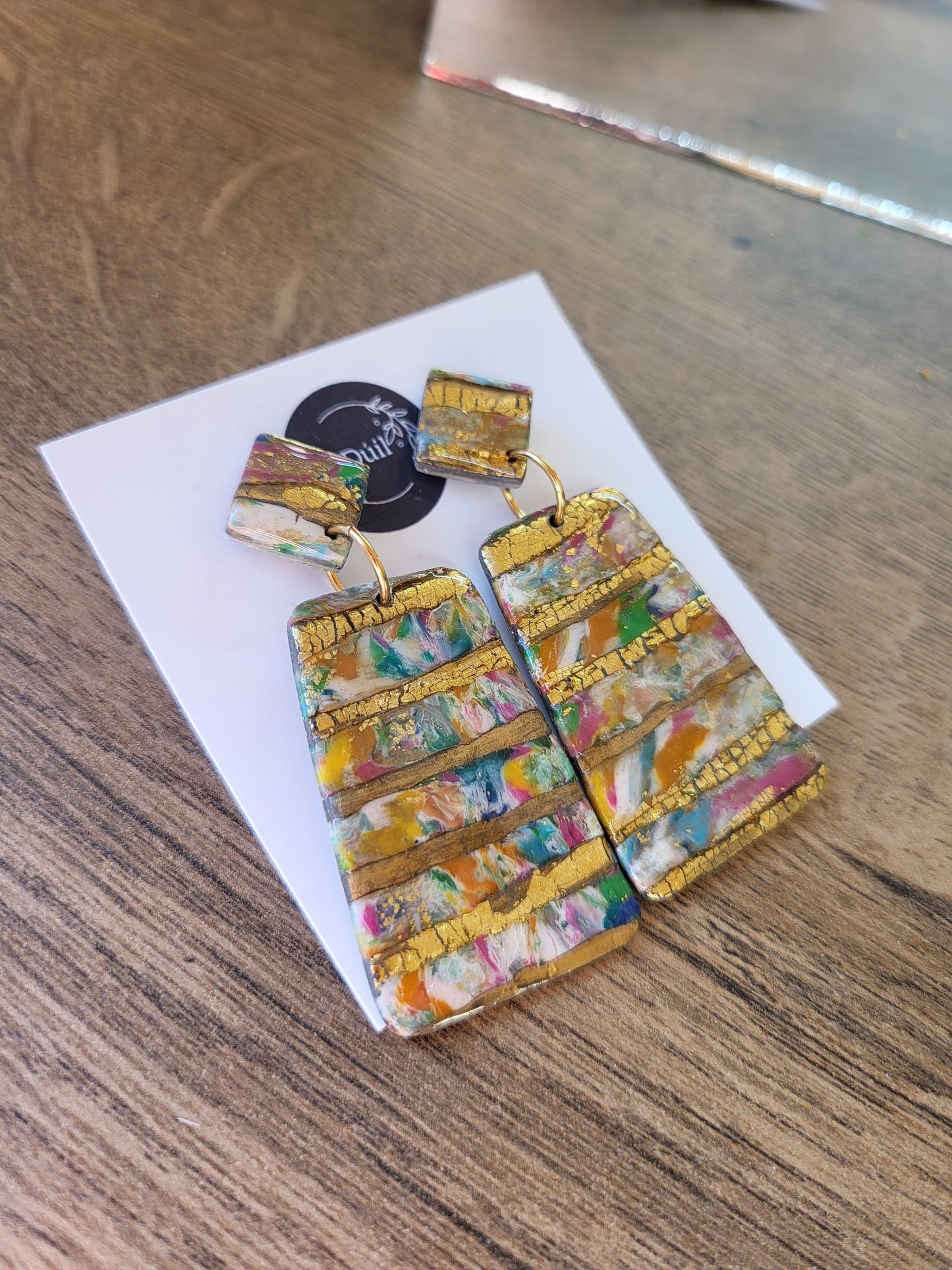 Vibrant Mosaic Statement Earrings