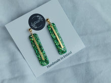 Load image into Gallery viewer, Dúil Green Sparkle earrings - Dúil
