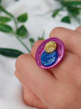 Load image into Gallery viewer, Dúil Shimmer Statement ring | Adjustable stainless steel Ring - Dúil
