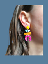 Load image into Gallery viewer, Aifric Pink Dangle Earrings - Dúil
