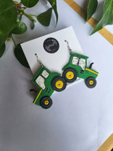Load image into Gallery viewer, Green Tractor Earrings - Dúil
