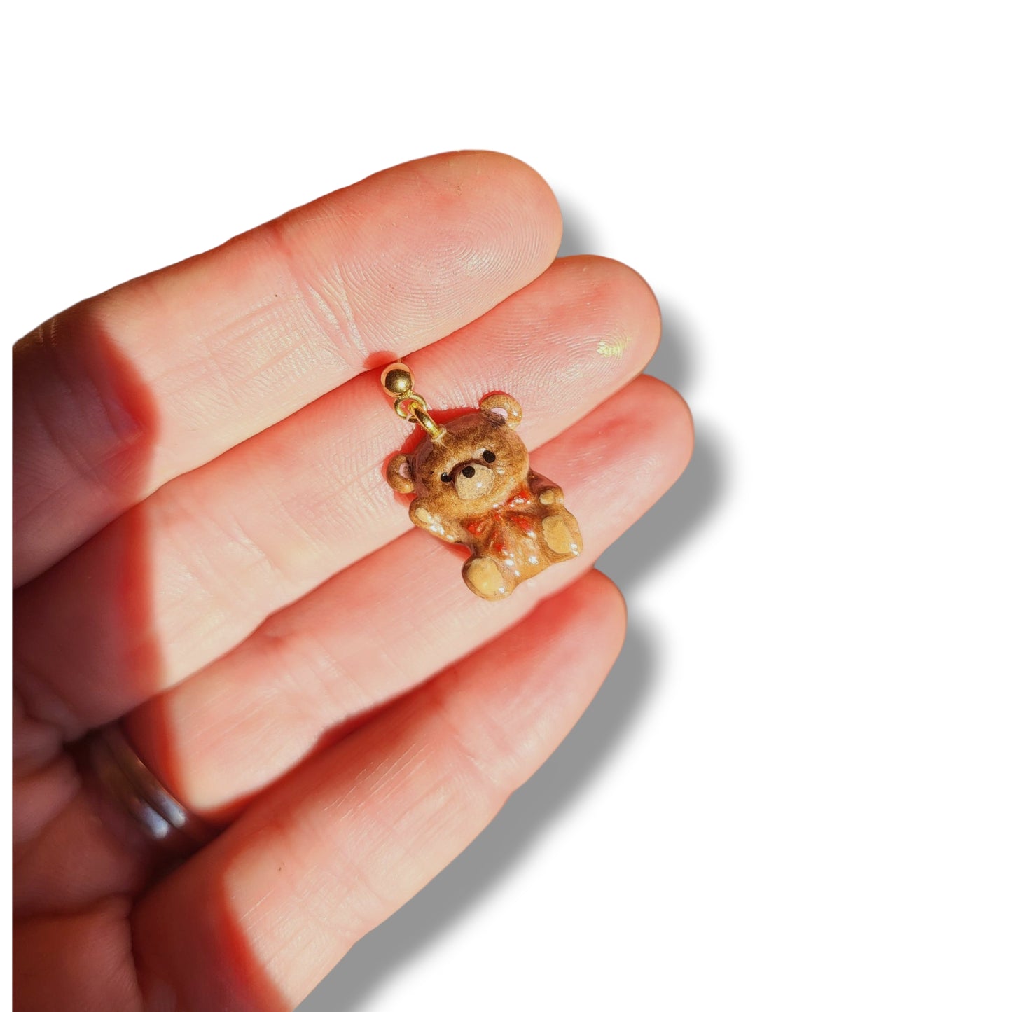 Dangling Teddy Bear Earrings