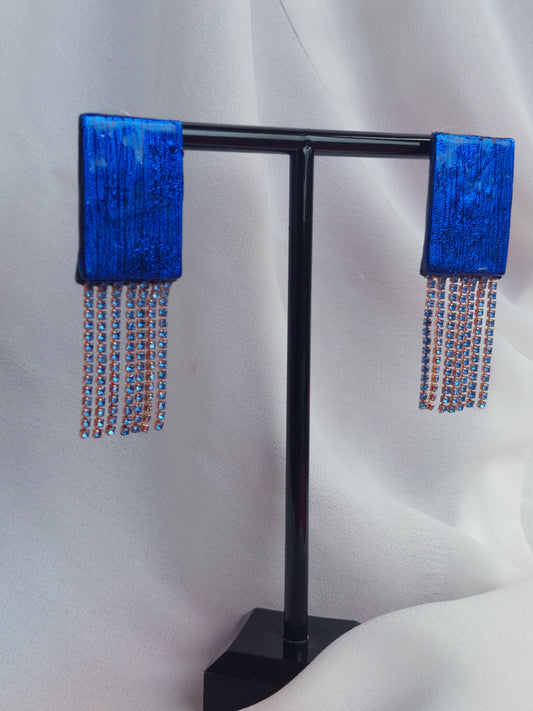 Dúil Leoni Large blue earrings - Dúil
